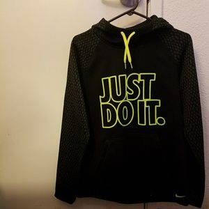 Nike "Just Do It" Hoodie Therma-Fit Size M Black